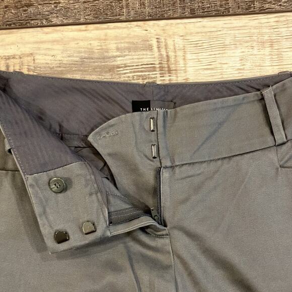 THE LIMITED Grey Sleek Mid Rise Straight Leg Dress Pants Size 4 - Picture 4 of 9